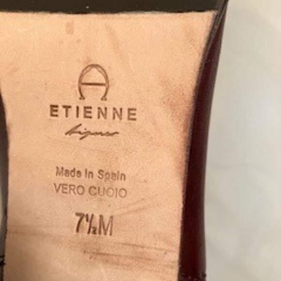 Tori 55m Mid Heel Angle Boots, Cordovan Moto 7.5 ETIENNE AIGNER - Picture 11 of 12